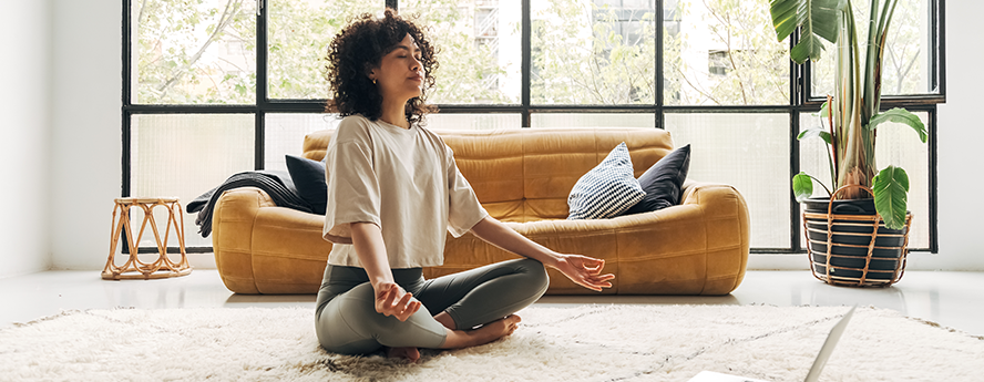 Woman meditating